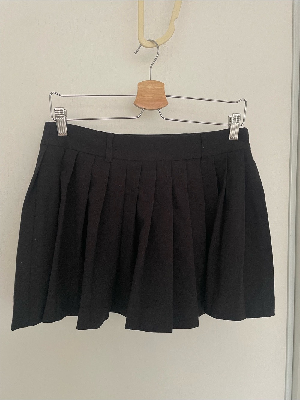 Black Pleated Mini Skort